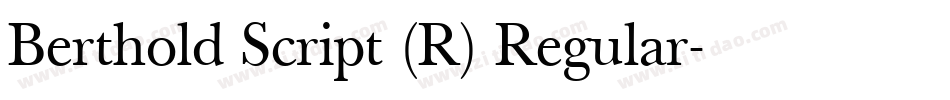 Berthold Script (R) Regular字体转换